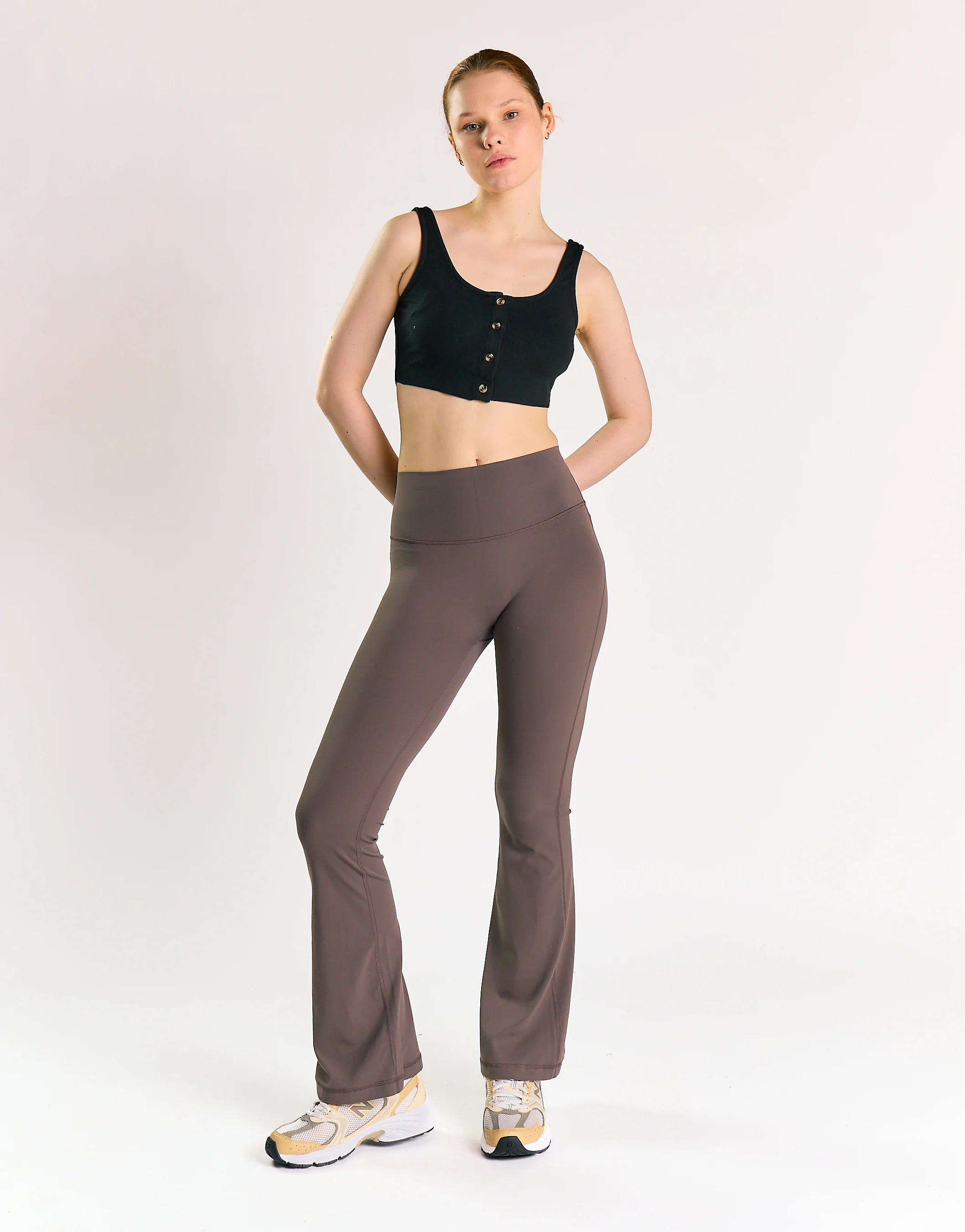 Black Button-Front Crop-Top
