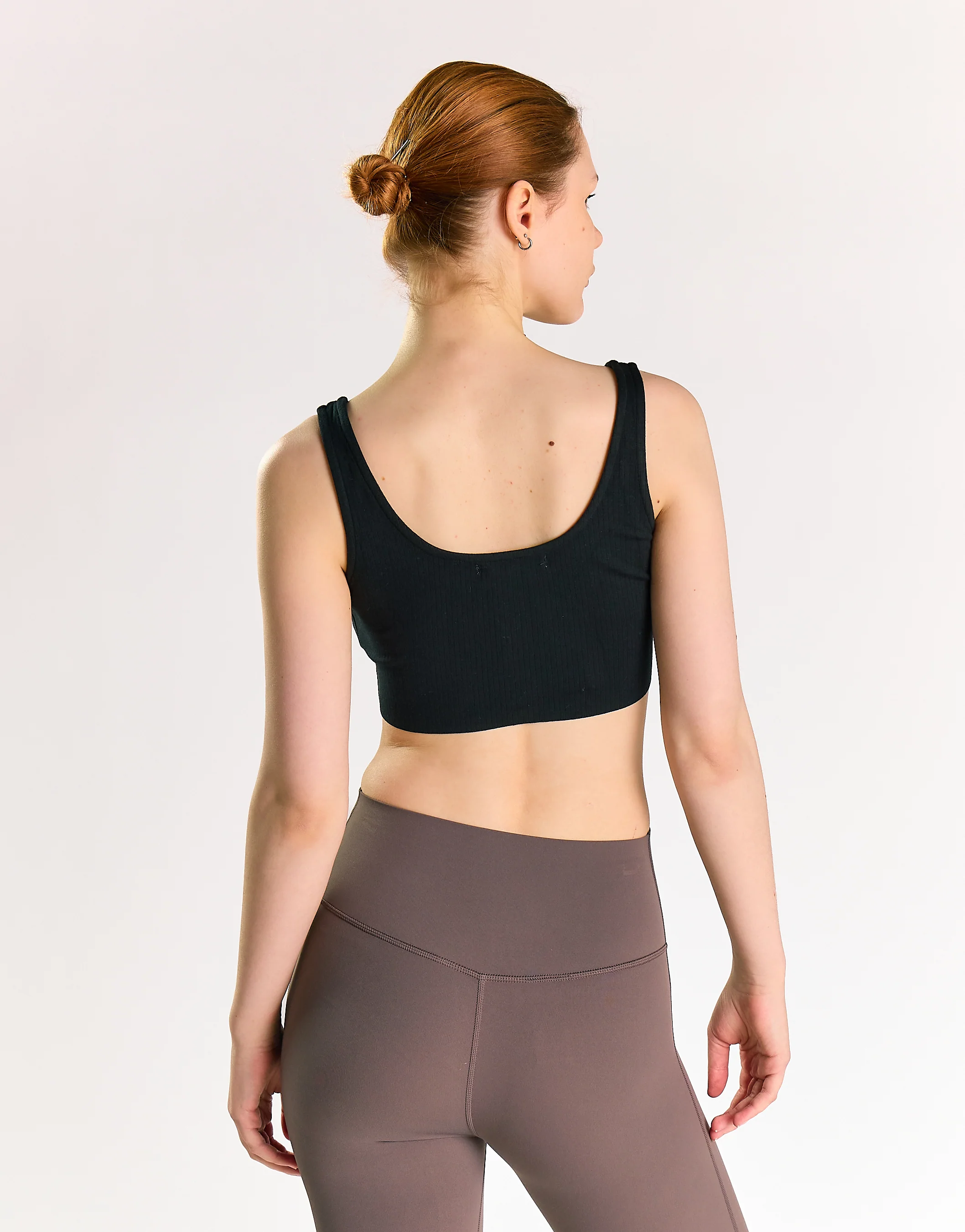 Black Button-Front Crop-Top - Image 2