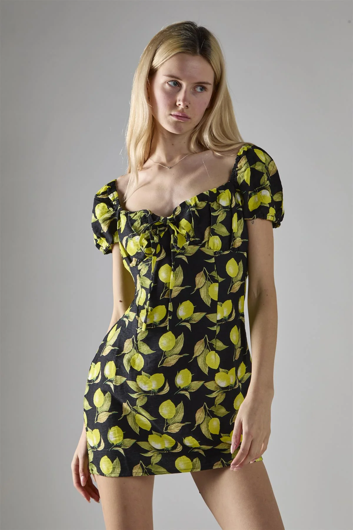 Black Colour Short Sleeve Dress - Image 3