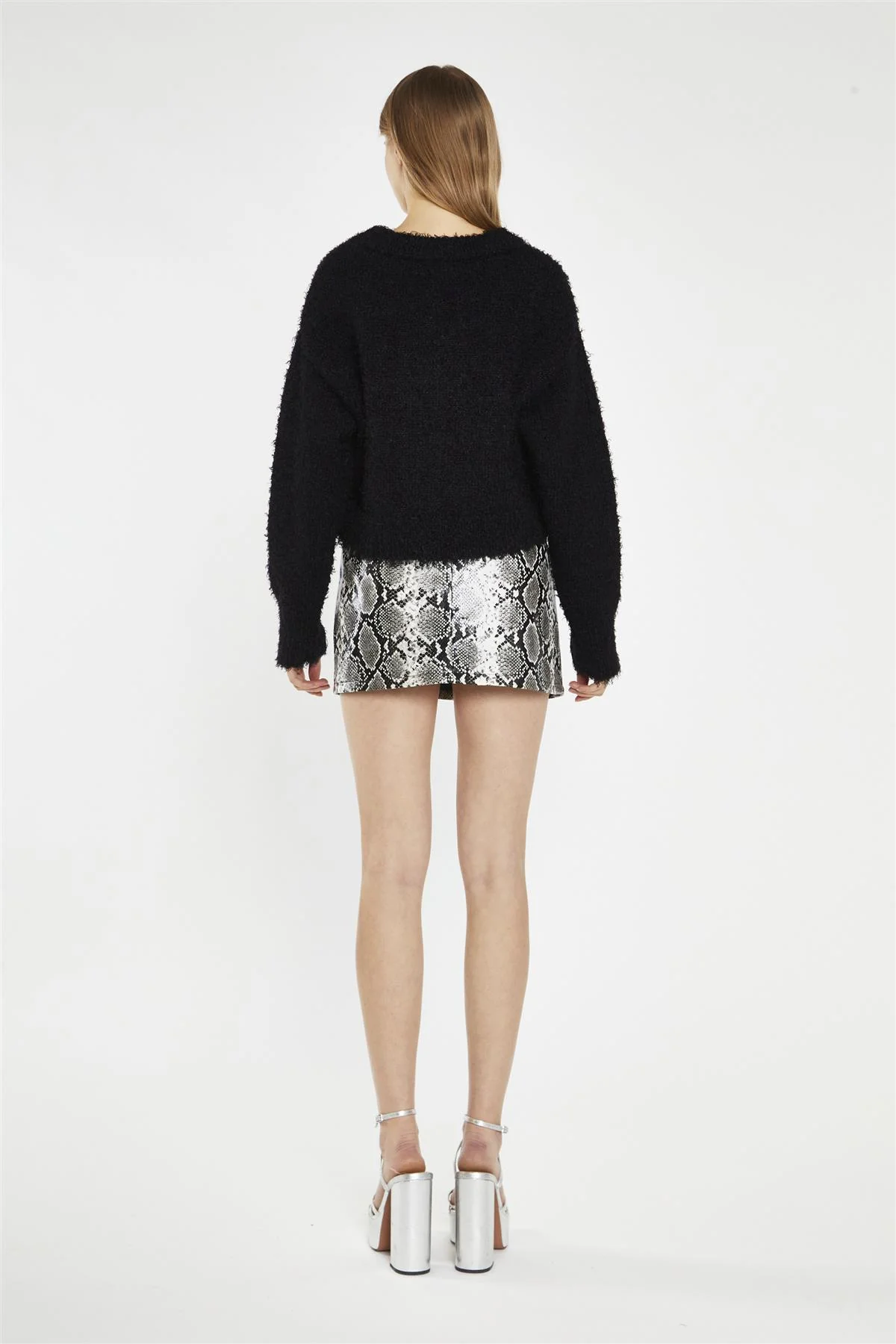 Black Crew-Neck Jumper - Image 2