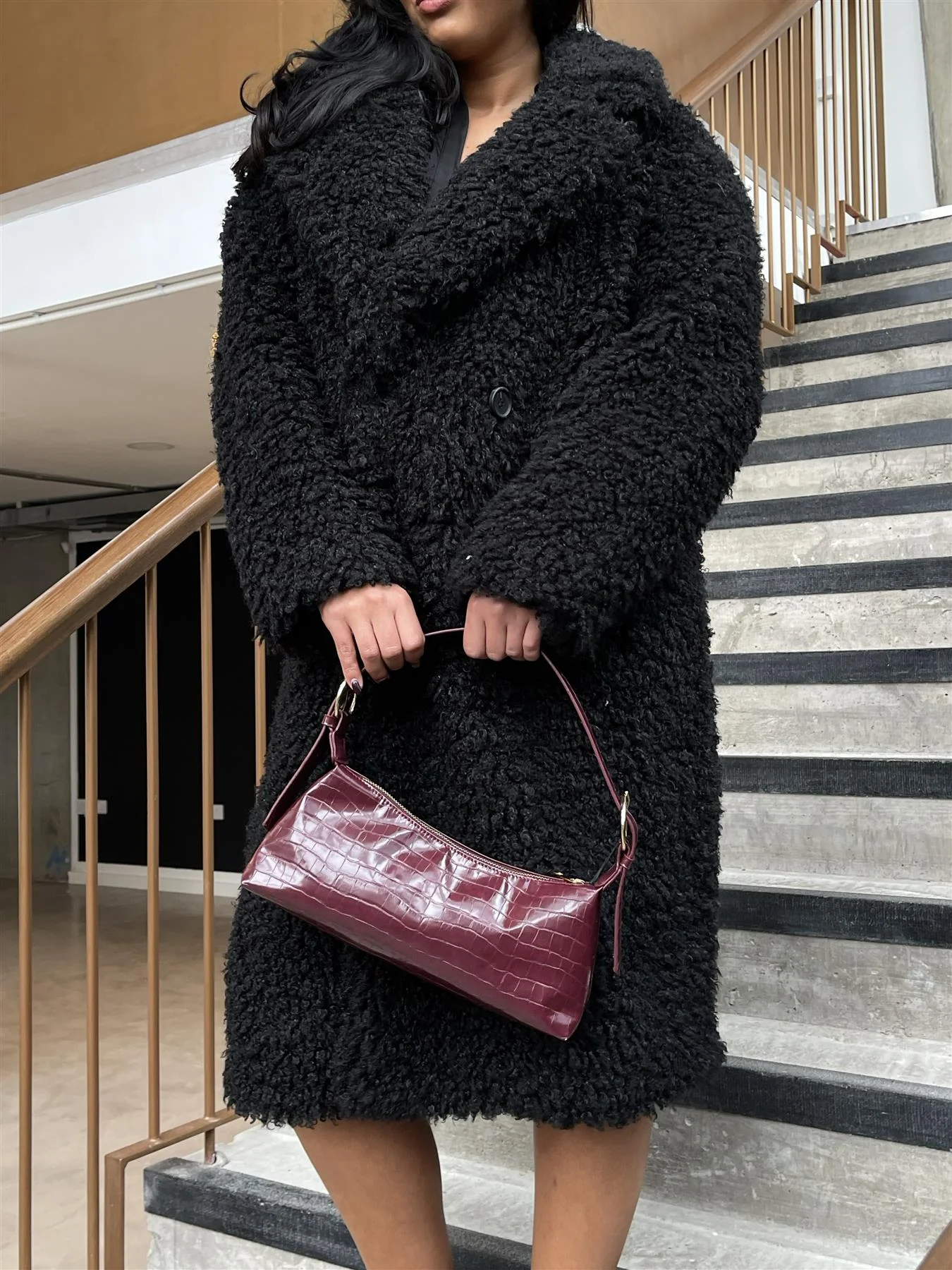 Black Maxi-Coat - Image 3