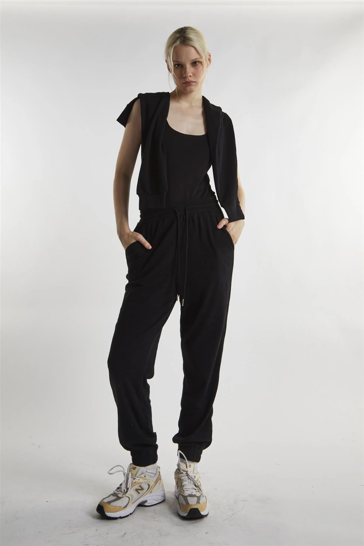 Black Scoop Neck Bodysuit