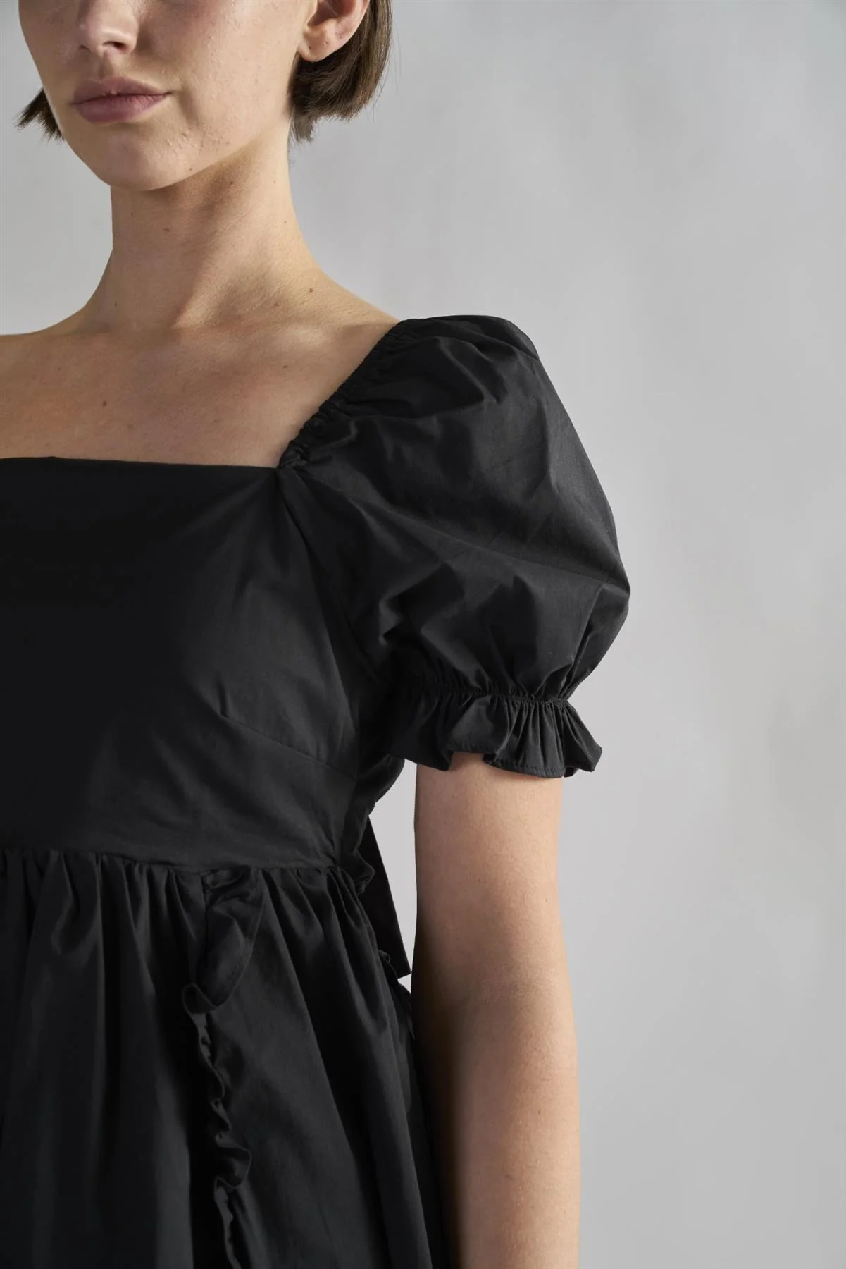 Black Tie-Back Mini-Dresses - Image 4
