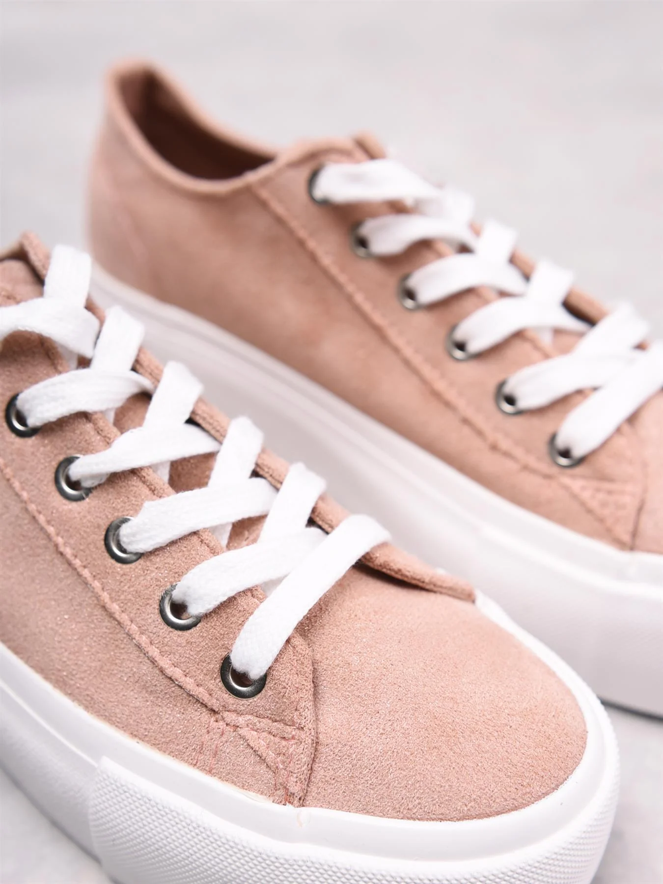 Blush Platform Ankle Trainers - Image 2