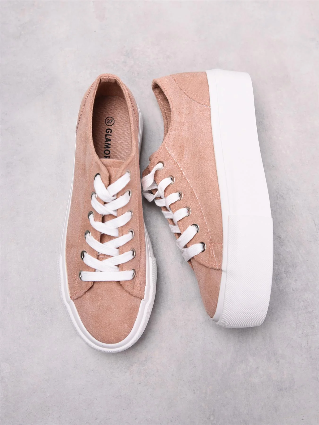 Blush Platform Ankle Trainers - Image 3