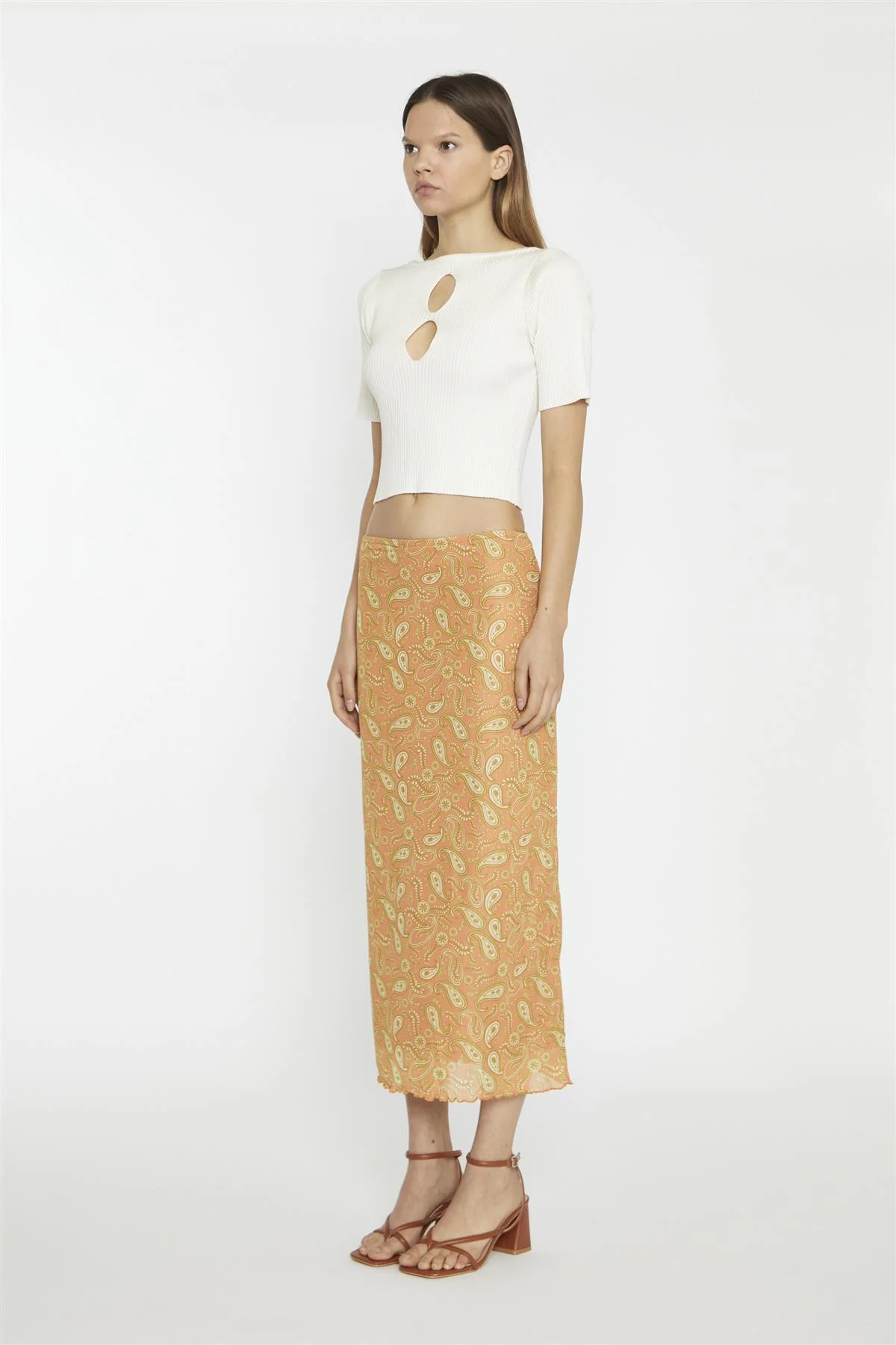Cut Out Crop Top - Vanilla - Image 3