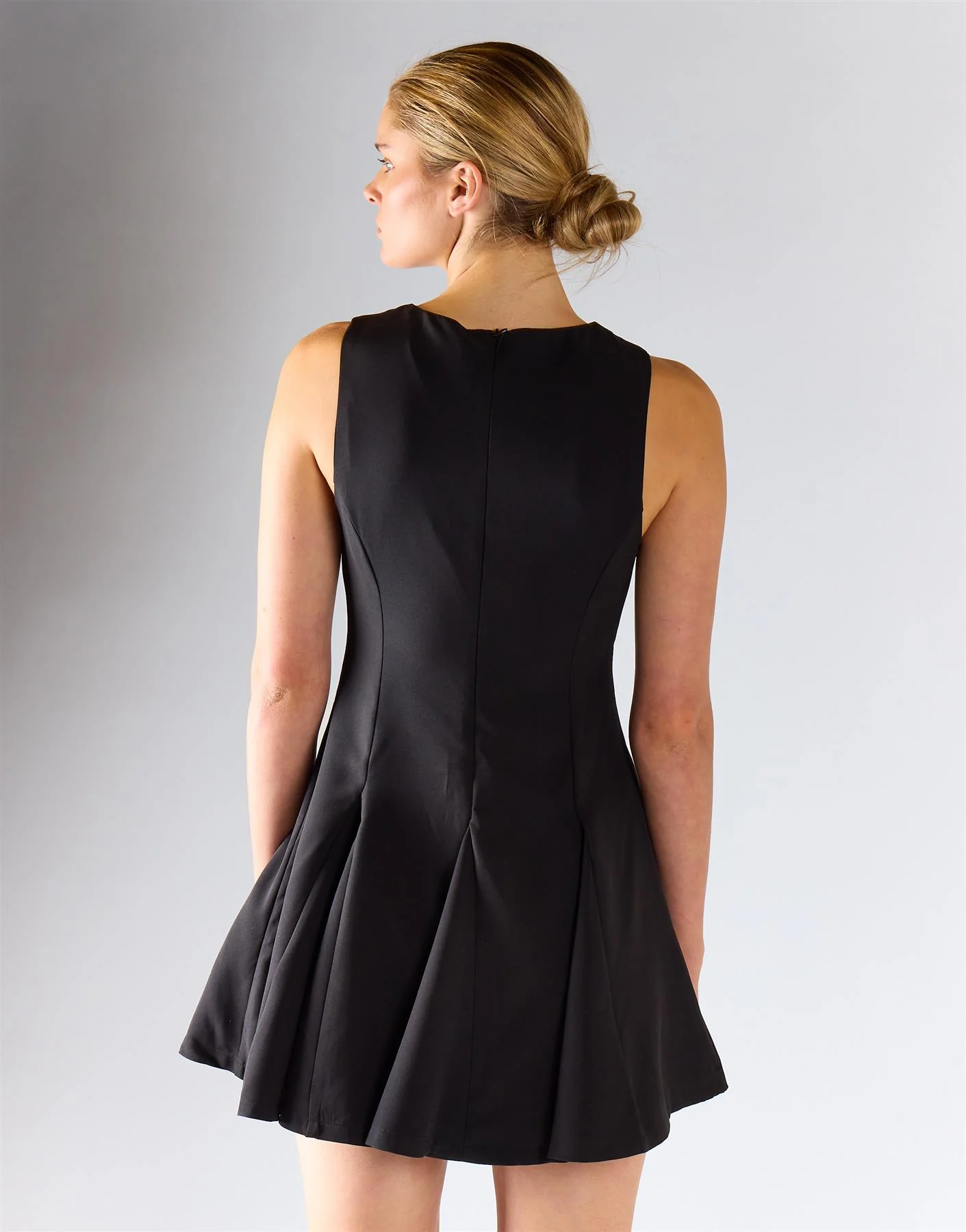 Black Tie Front Dress - Image 4