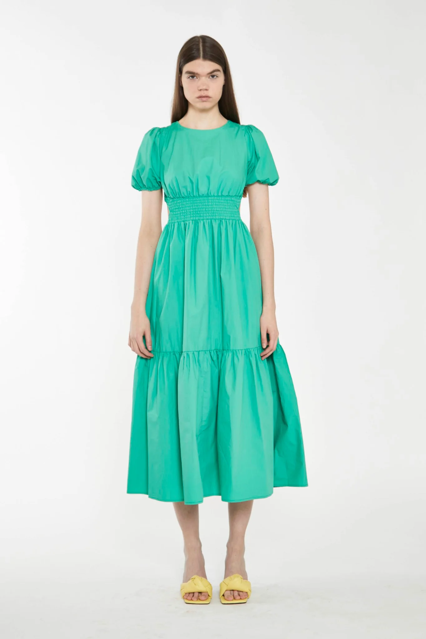 Holly Green Open-Back Maxi Dress