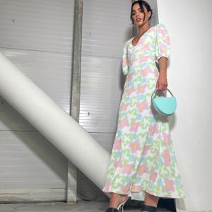 Multi Blurred Floral Maxi Dress - Image 4