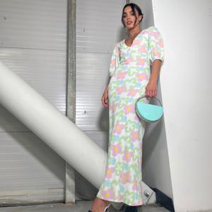 Multi Blurred Floral Maxi Dress - Image 9