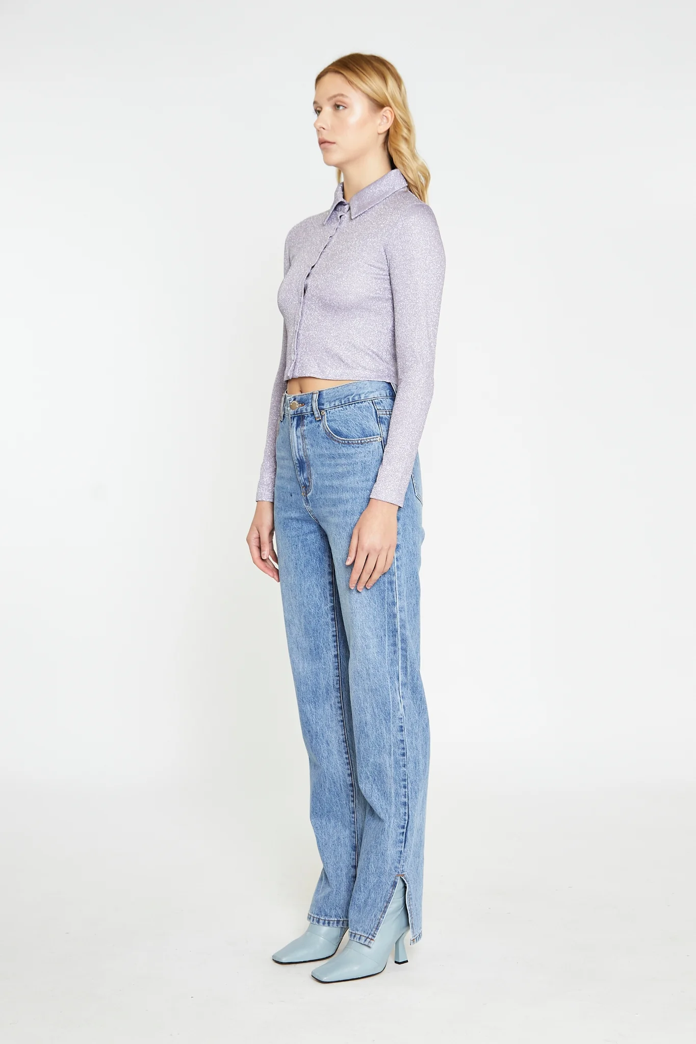 Mid Stonewash Side-Split Jeans - Image 3