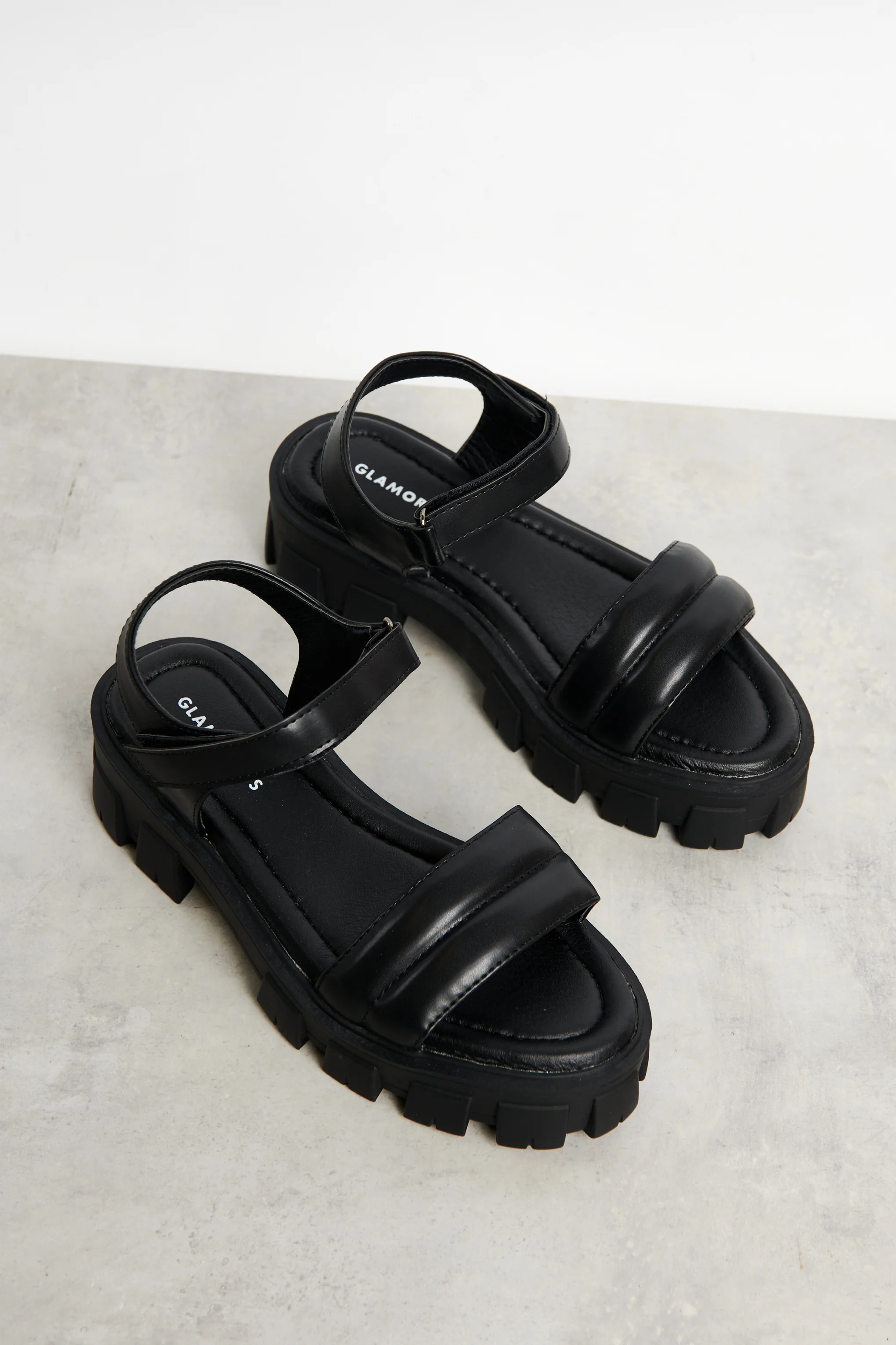 Glamorous Black Outdoor Chunky Sandals - Image 4