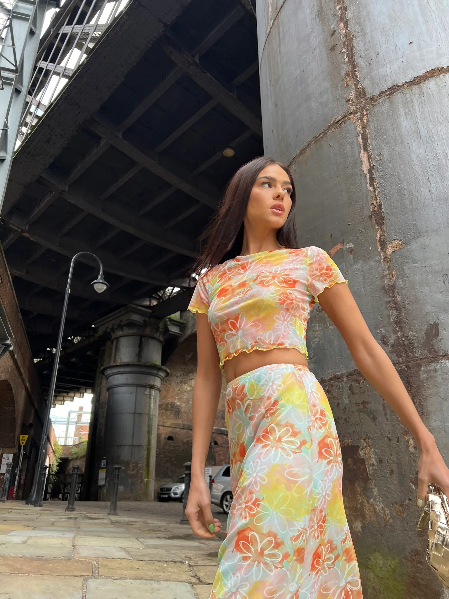 Multicolour Floral Mid-Rise Midaxi-skirt - Image 4