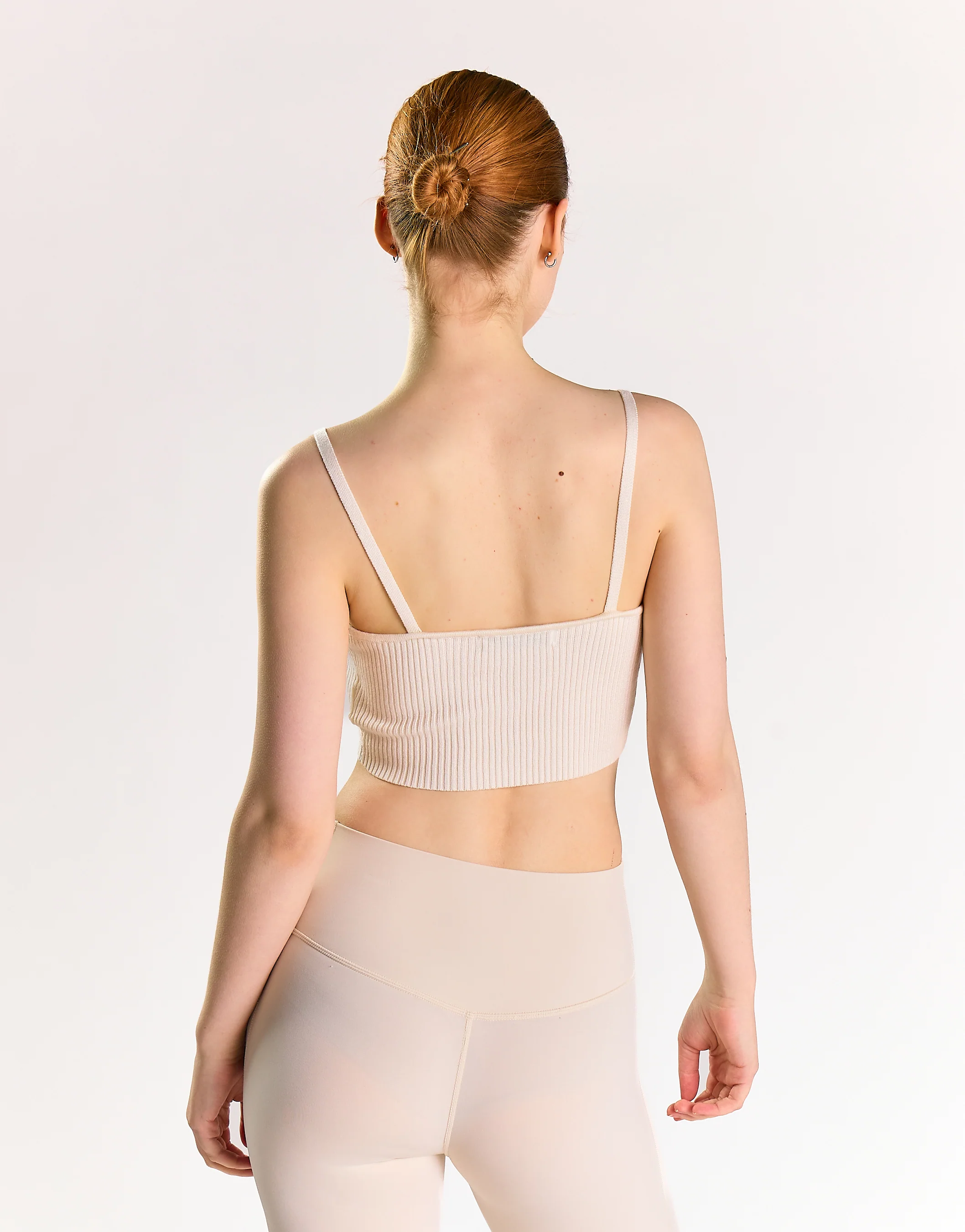 Off White Strappy Crop Top - Image 4