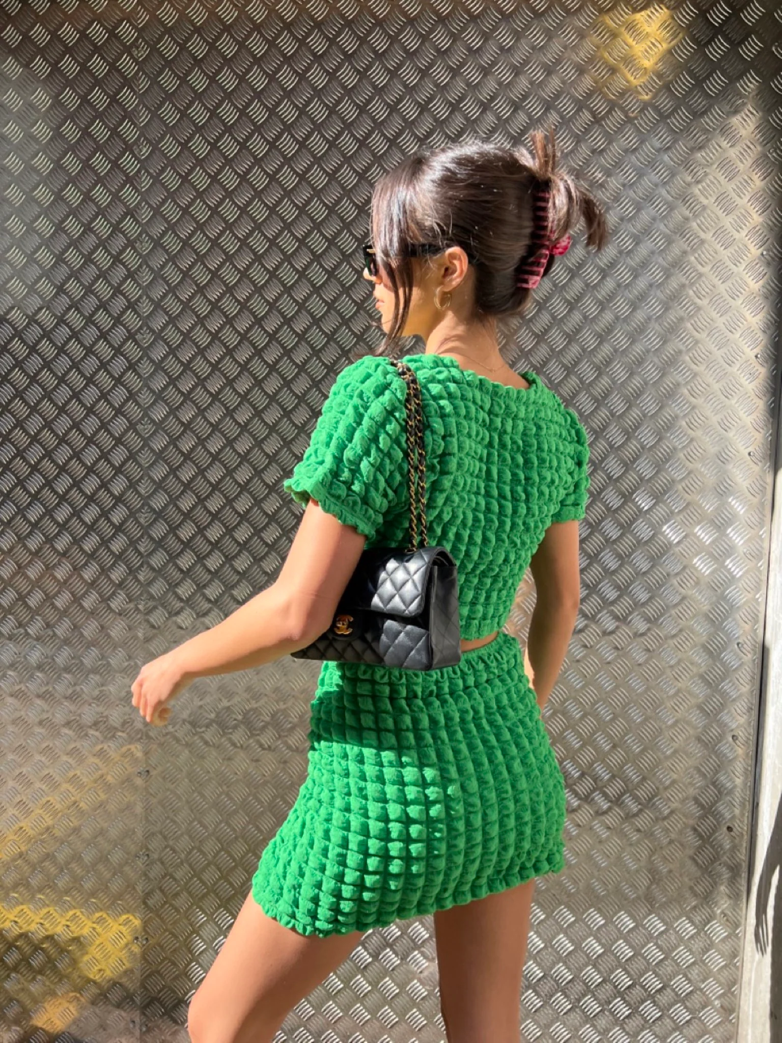 Textured Green Crop Top - Image 2