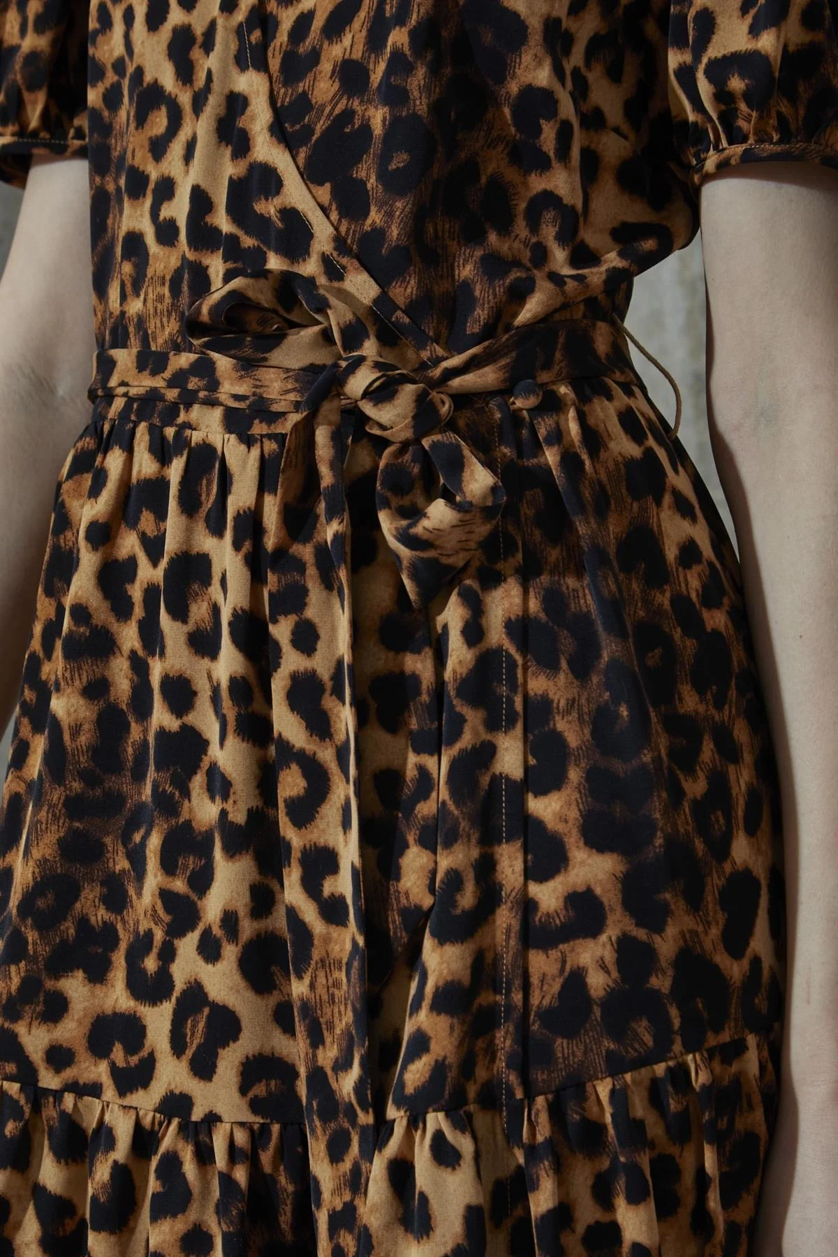 Leopard Wrap Maxi-Dress - Image 4