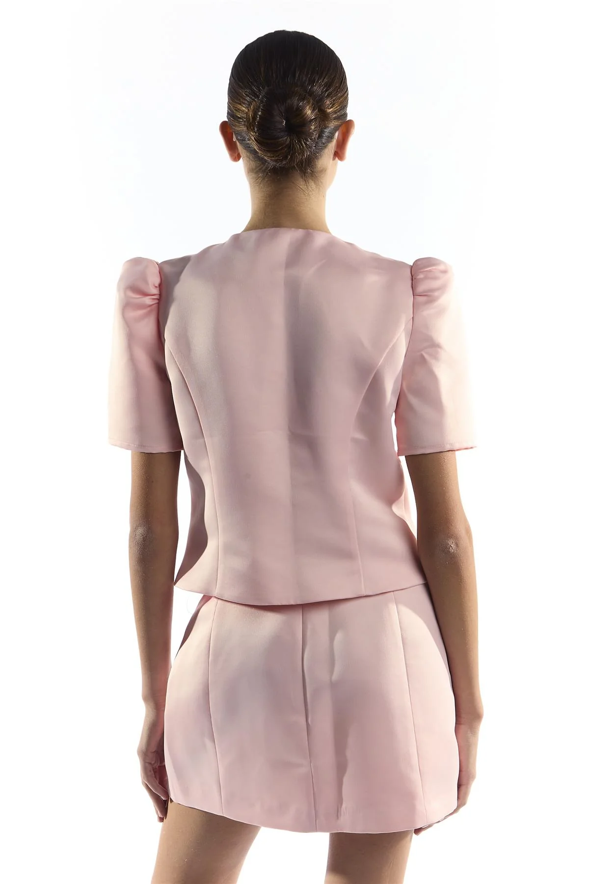 Light Pink Button Through Structured Blouse - Image 4