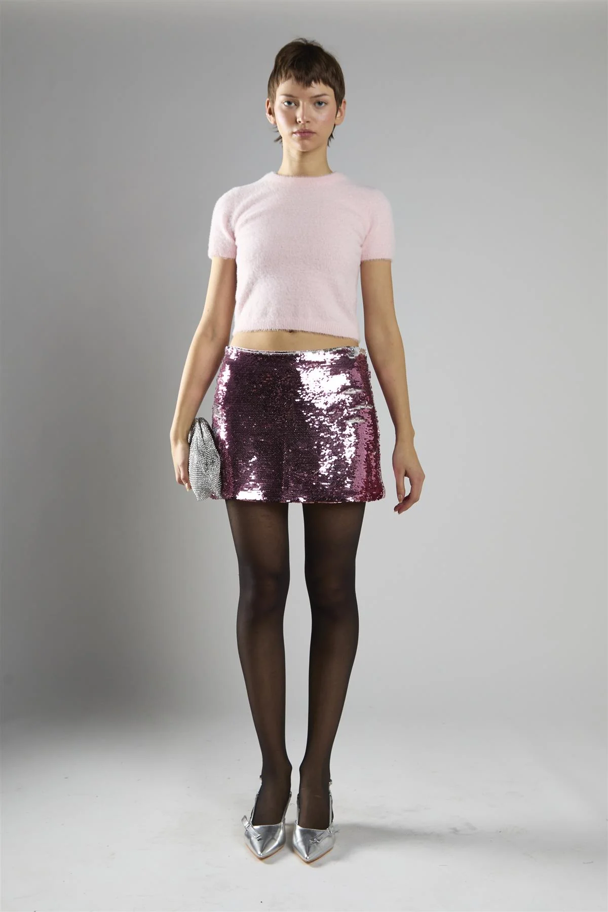Light-Pink Short-Sleeve Crop-Jumper - Image 5
