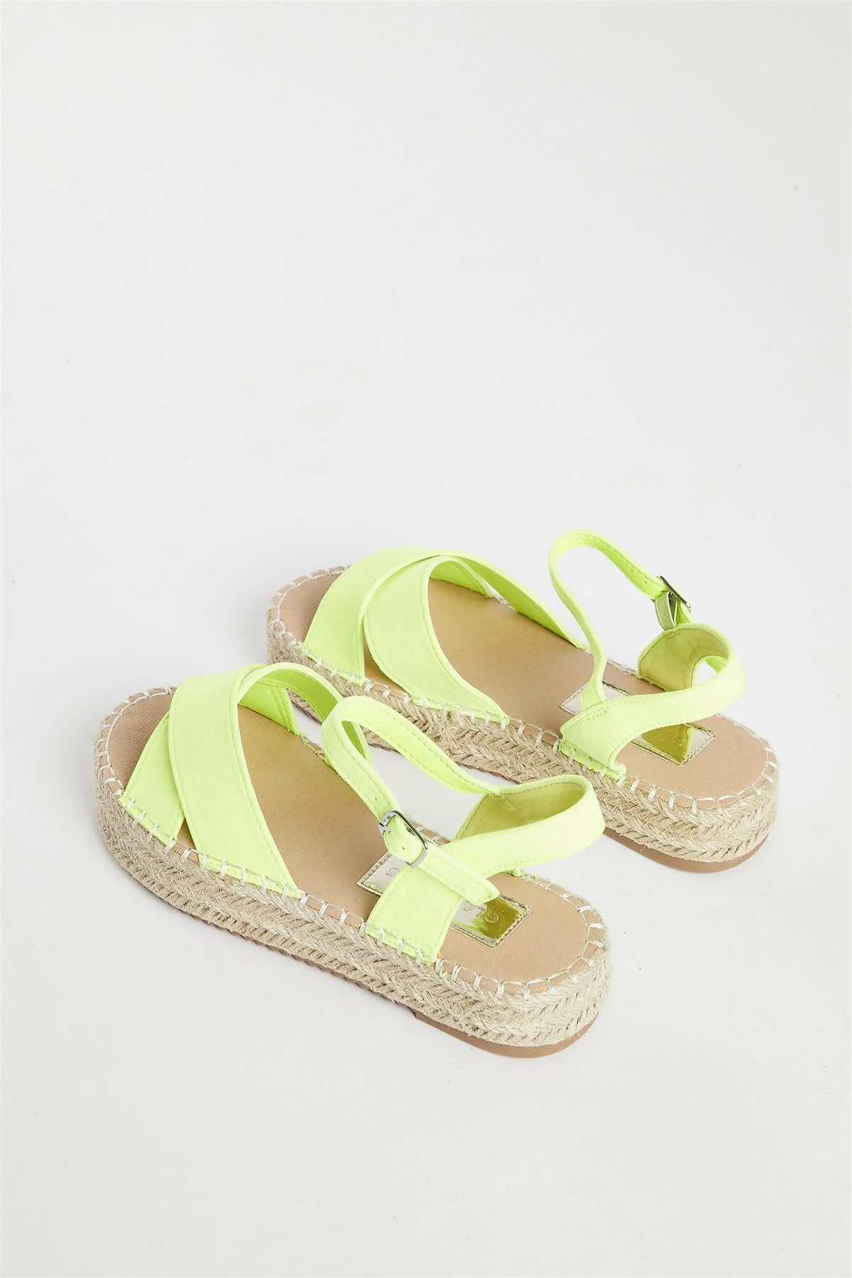Lime Micro Espadrille Sandals - Image 2
