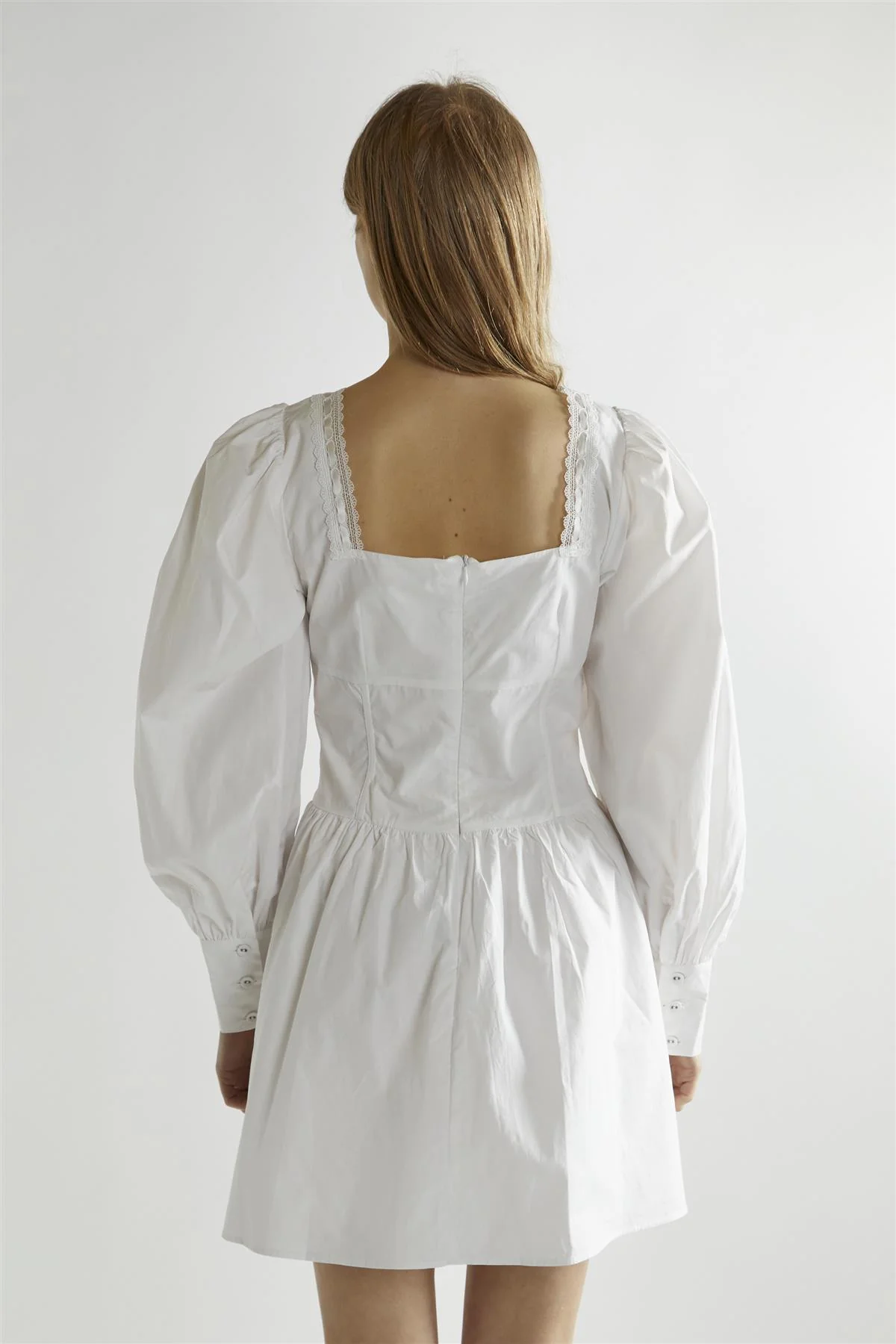 Off White Skater Mini-Dress - Image 2