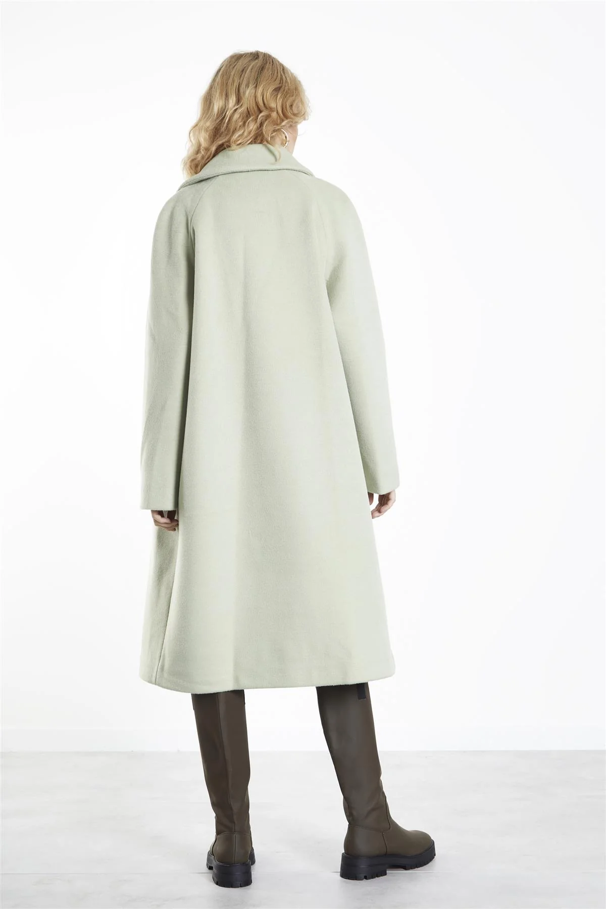 Sage Collared Long-Line Coat - Image 2