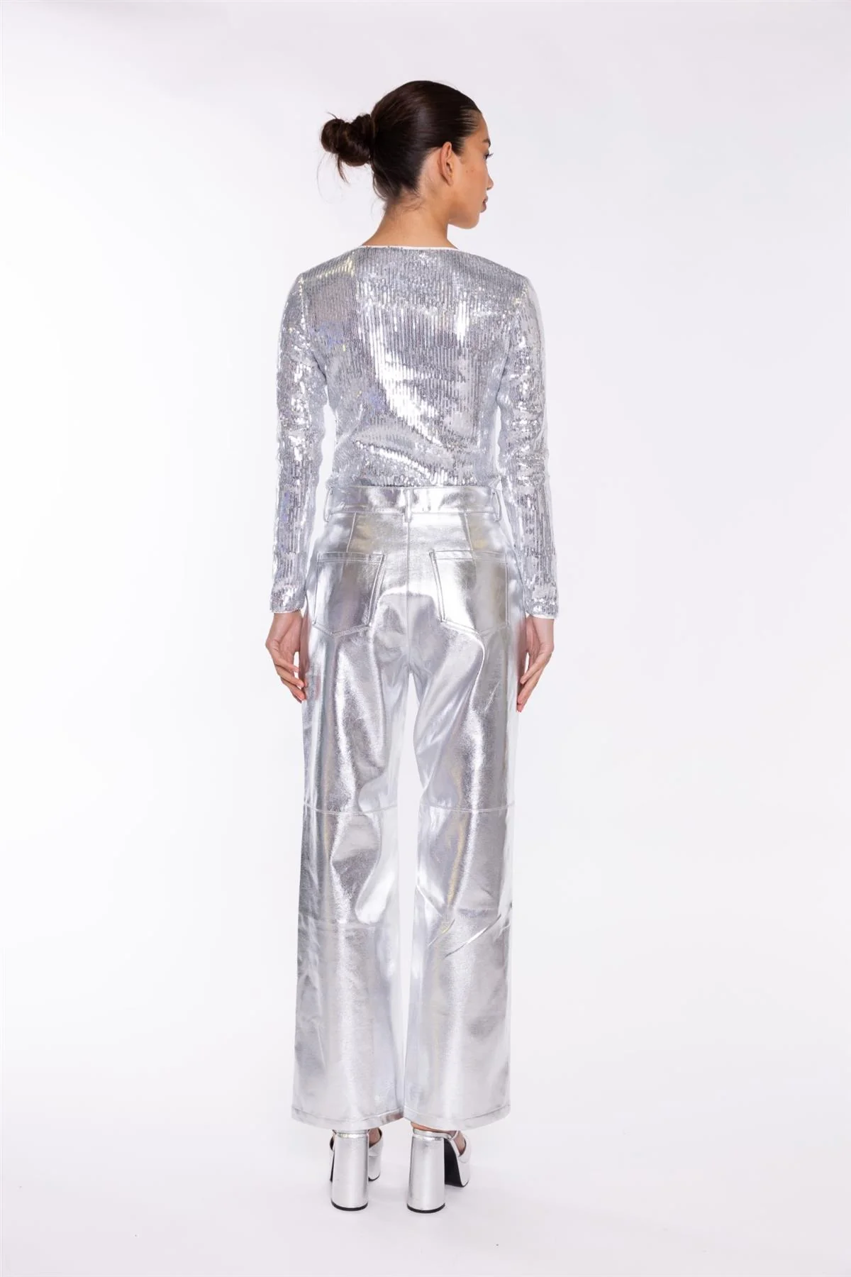 Silver Flat-Sequin Bodysuit - Image 2