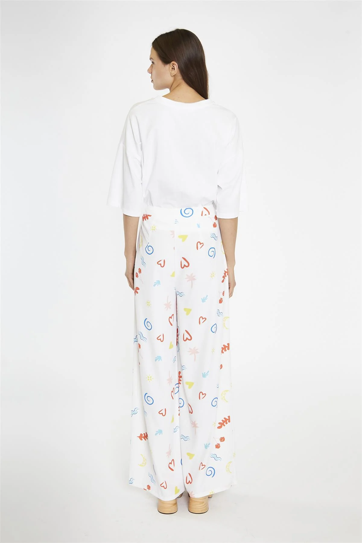 Vacation Print Wide Leg-Trousers - Image 2