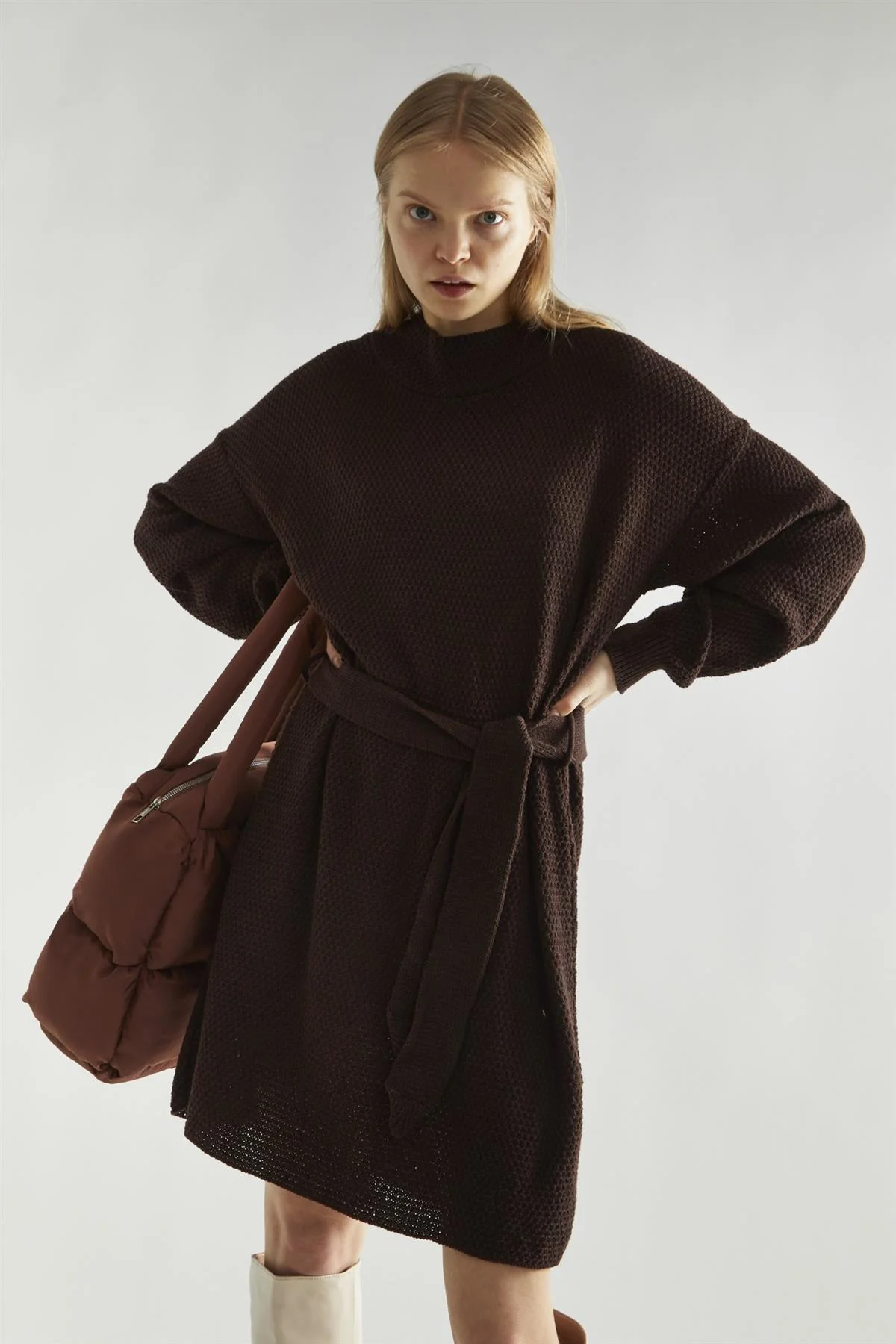 Walnut Jumper Mini-Dress - Image 3