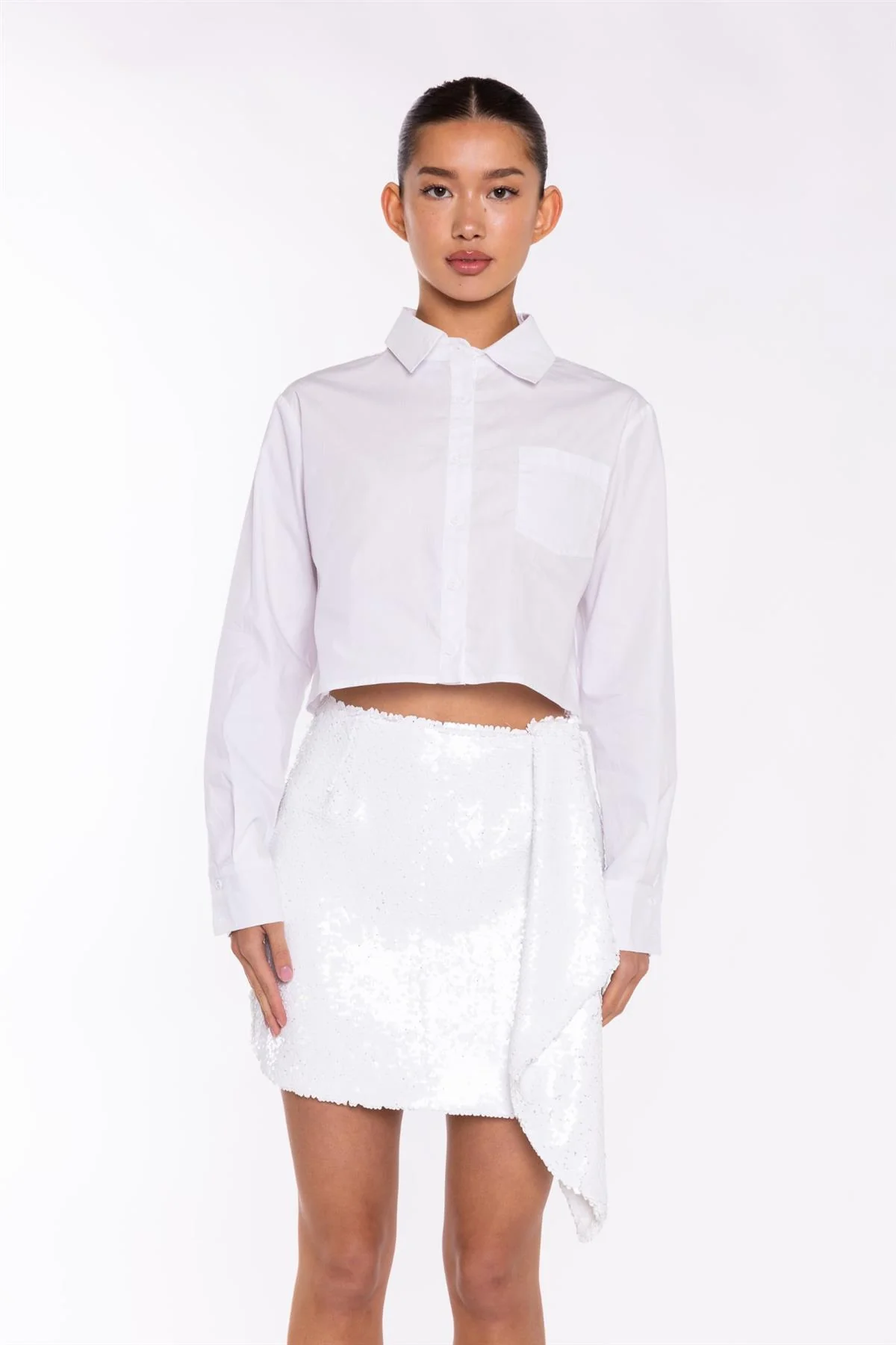 White Crop-Shirt - Image 3