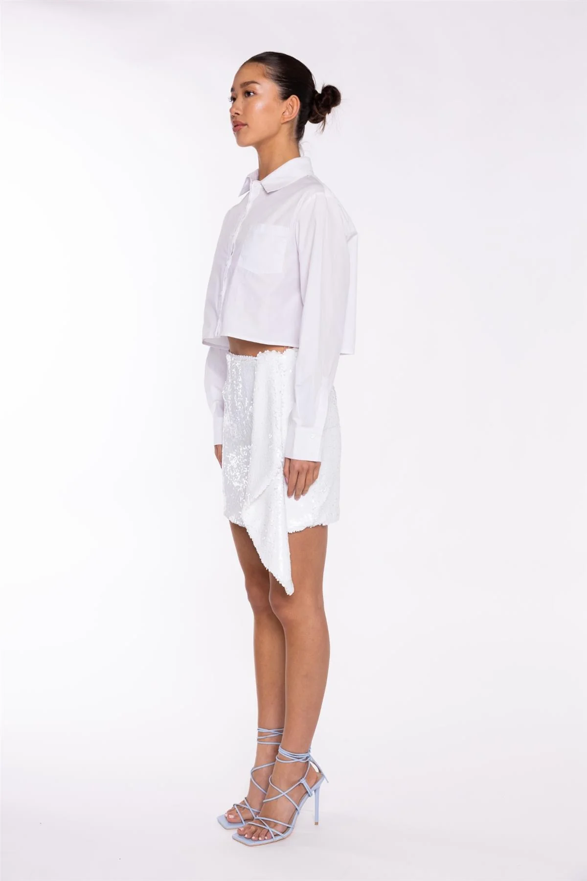 White Crop-Shirt - Image 4