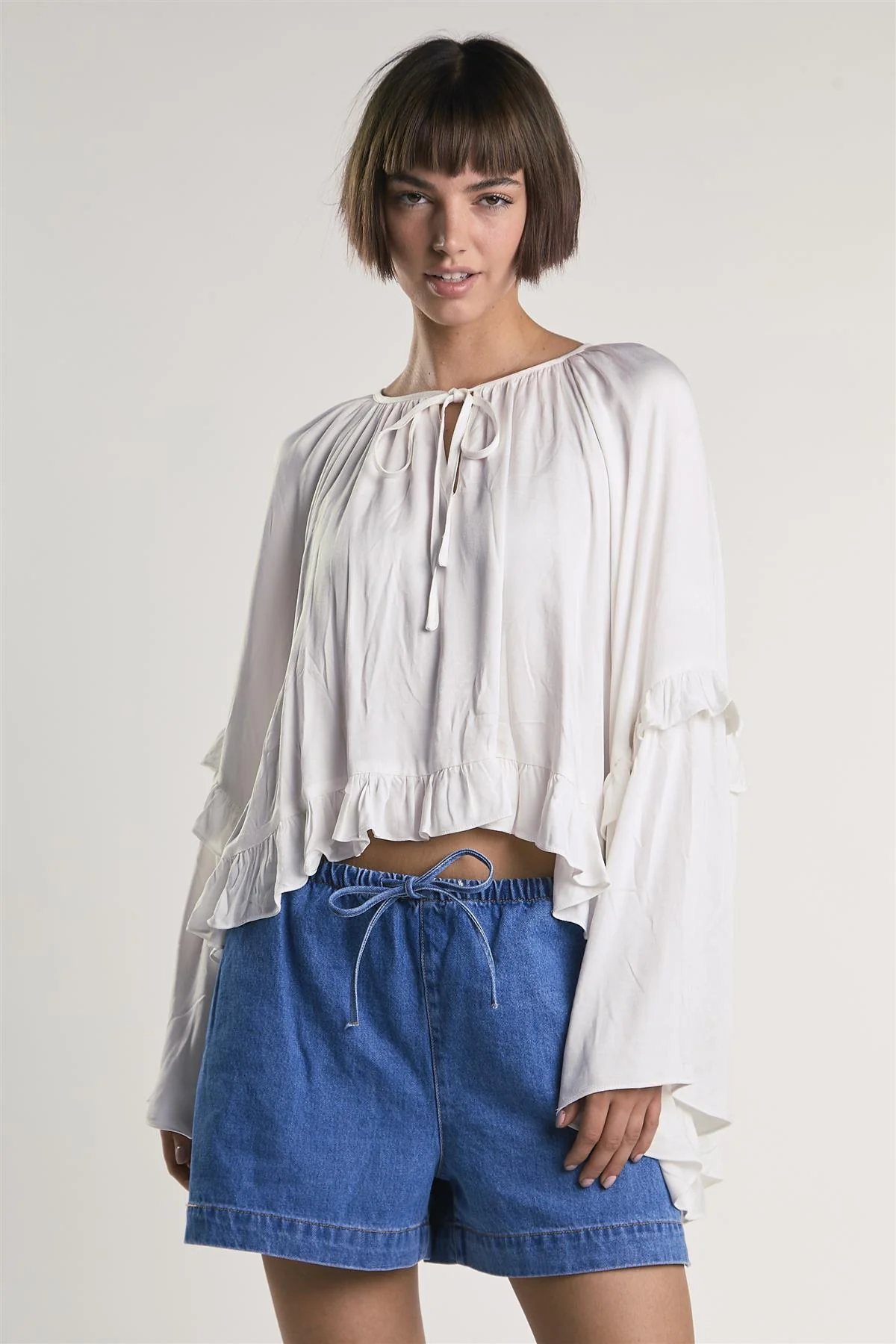 White Ruffle Blouse - Image 4