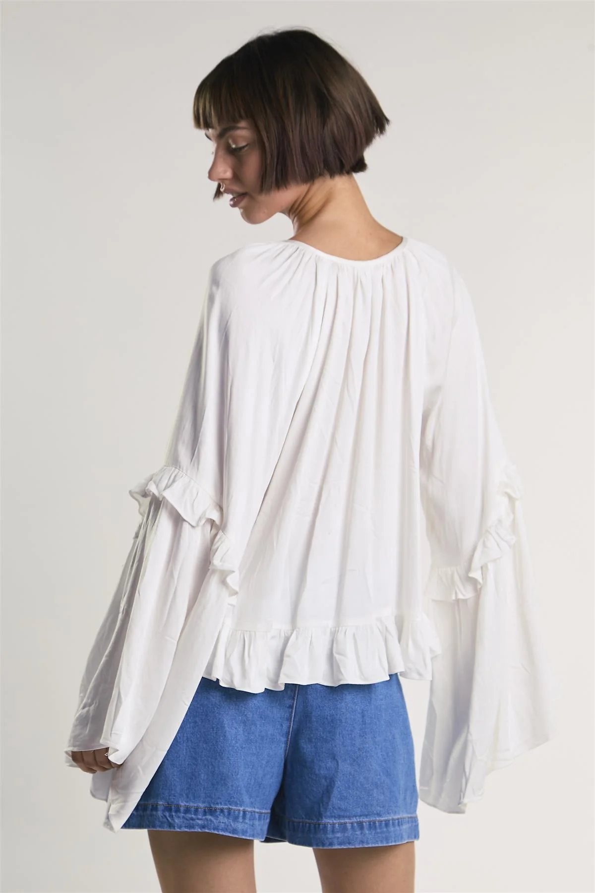 White Ruffle Blouse - Image 5