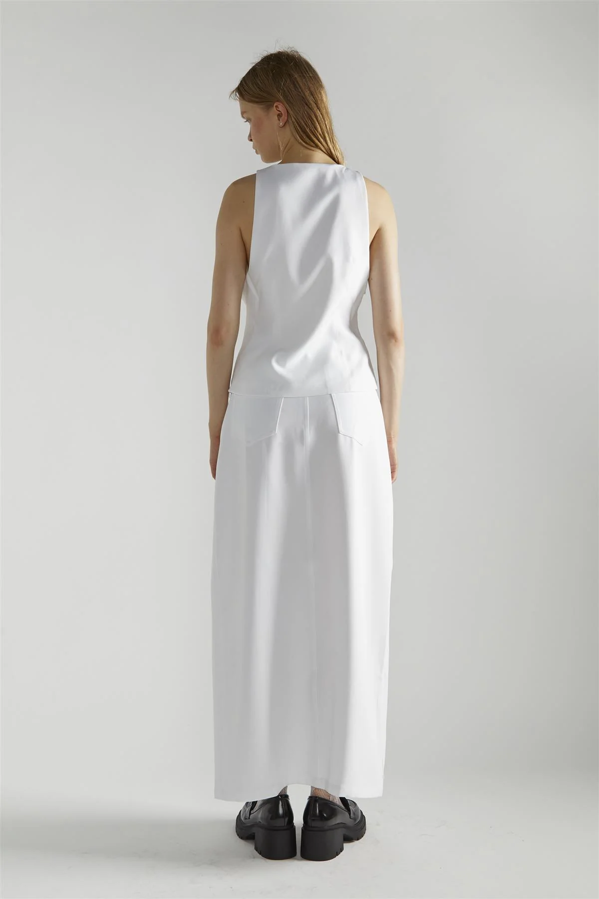White Split Maxi-Skirt - Image 2