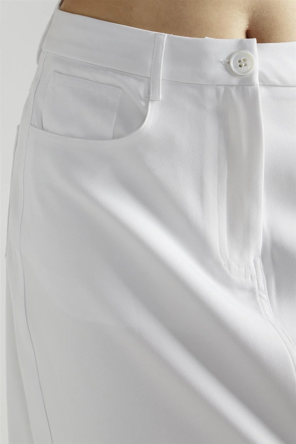 White Split Maxi-Skirt - Image 4